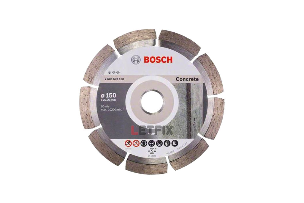 Отрезной алмазный диск бетону BOSCH 2 608 602 198 150х22,23 мм