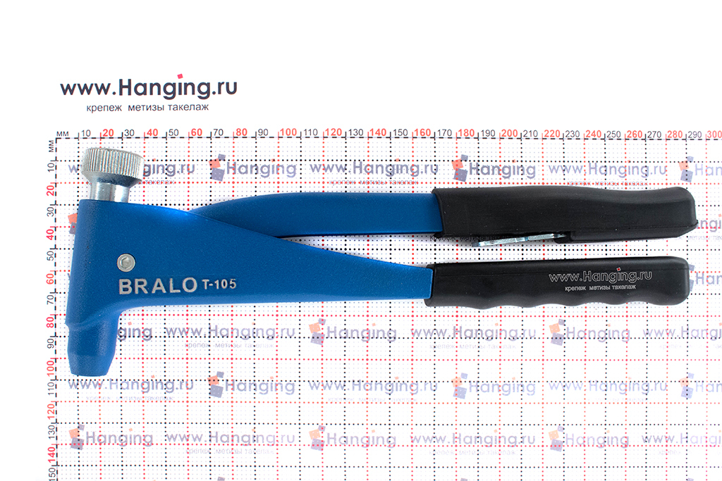 Размеры на ручной заклепочник Брало Т-105 для заклепок М3, М4, М5, М6 (М3-М6)