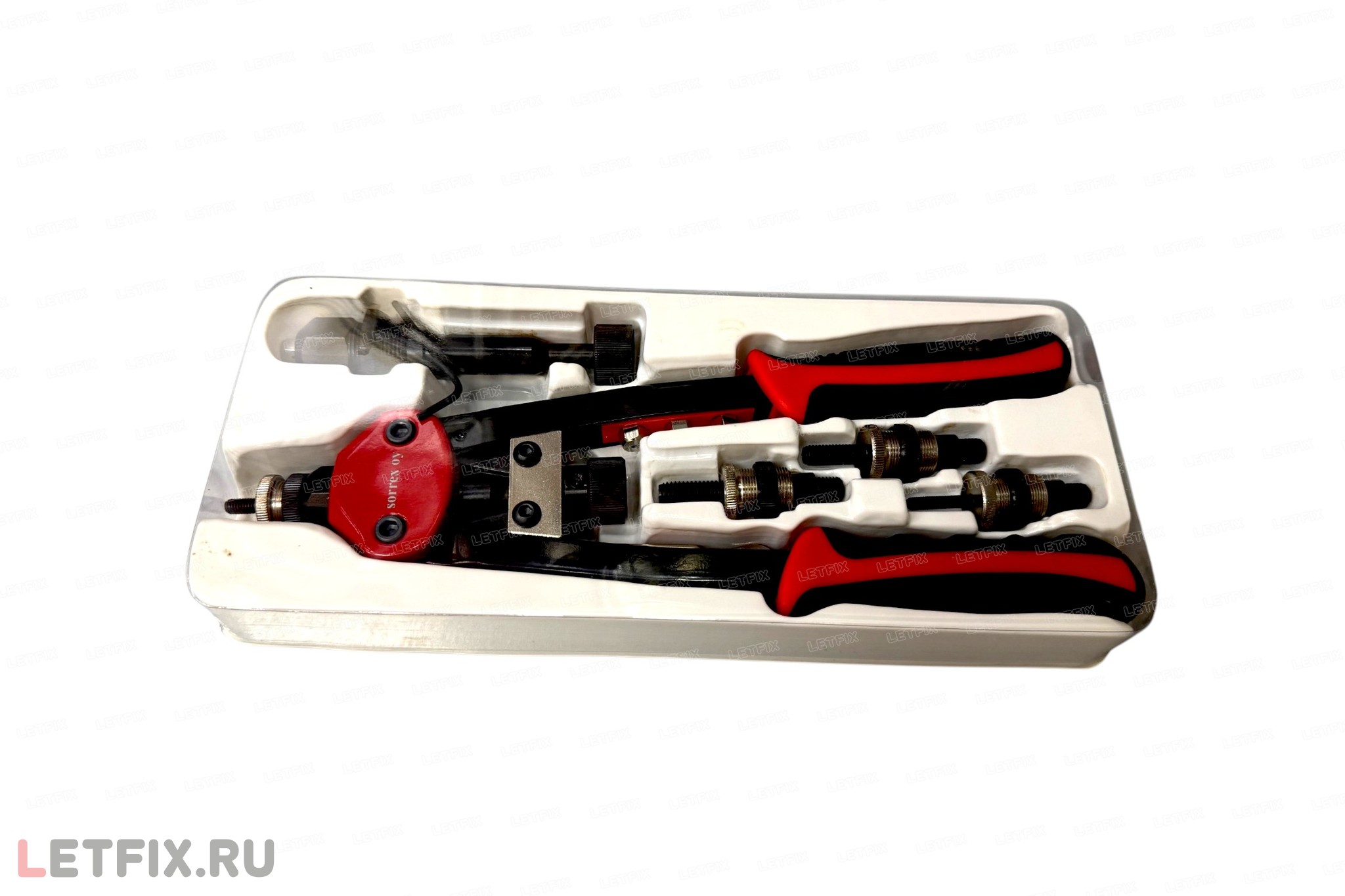 Заклепочник двуручный усиленный универсальный Sorrex SC-794 для вытяжных заклепок 3,2–6,4 мм и резьбовых М5–М10