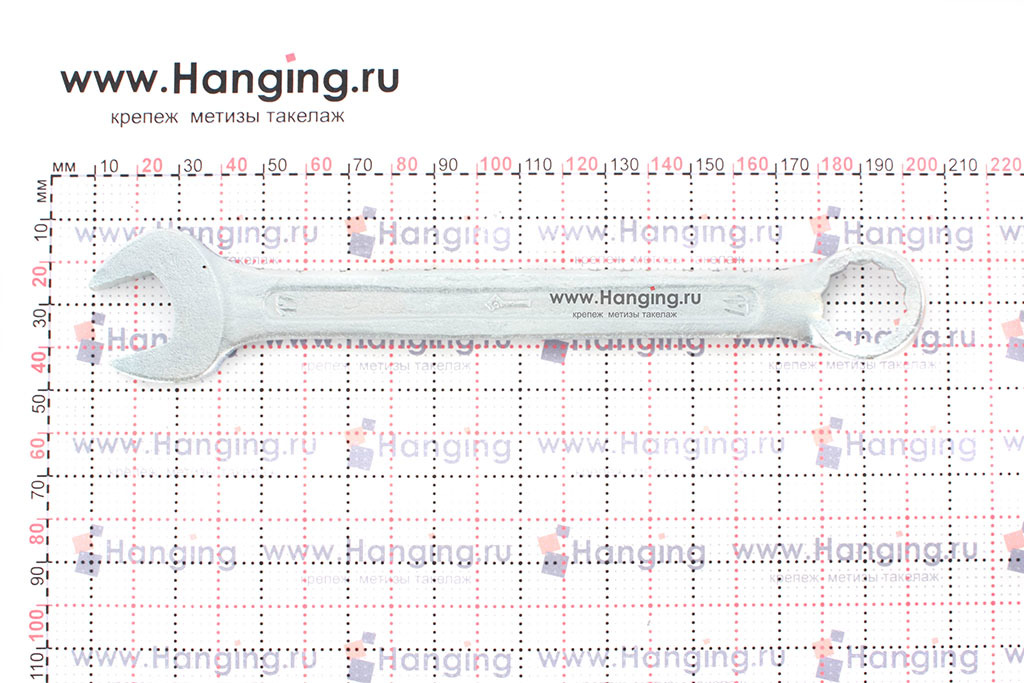 Размеры гаечного комбинированного ключа 17*17 КИ (Камышинский инструмент).