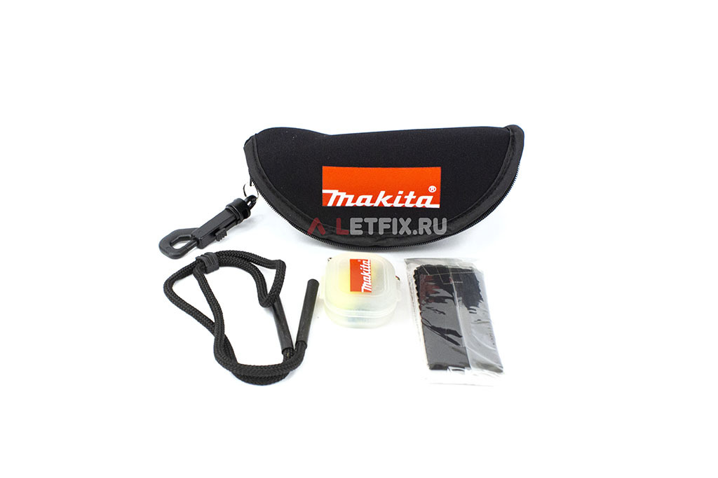 Защитные очки солнечные светоотражающие Makita M-Force P-66307 для защиты глаз при монтажных работах с комплектом