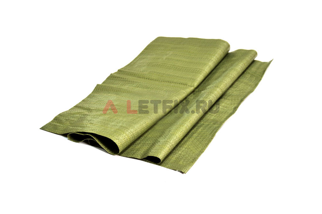 Мешки зеленые для строительного мусора 50х90 см полипропиленовые (ПП, PP)