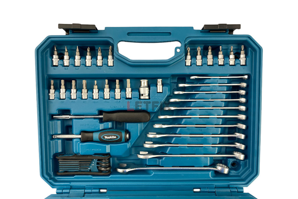 Набор ручного инструмента (221 предмет) Makita E-10883 в кейсе (чемодане)