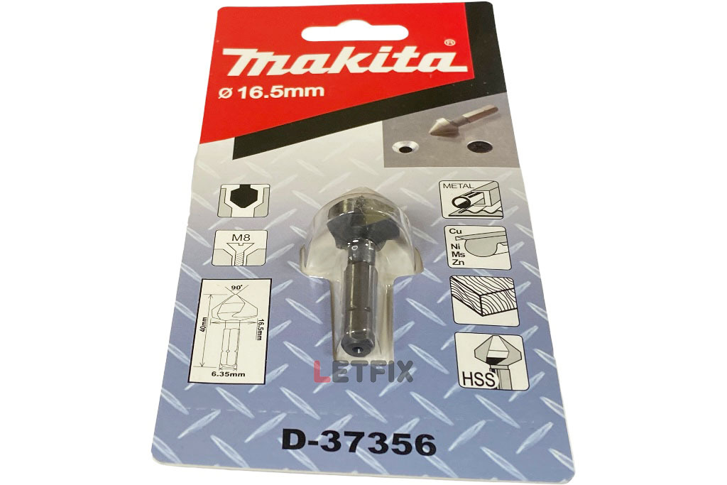 Зенковка 16,5 мм Makita D-37356 из быстрорежущей стали (HSS)
