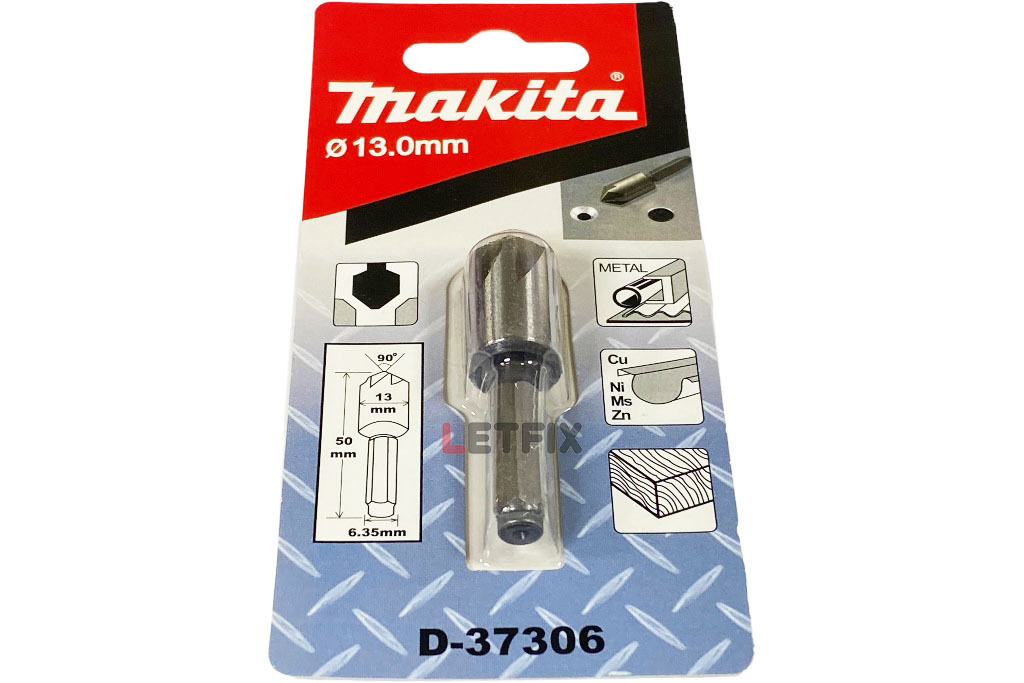 Зенковка 13 мм Makita D-37306 из быстрорежущей стали (HSS)