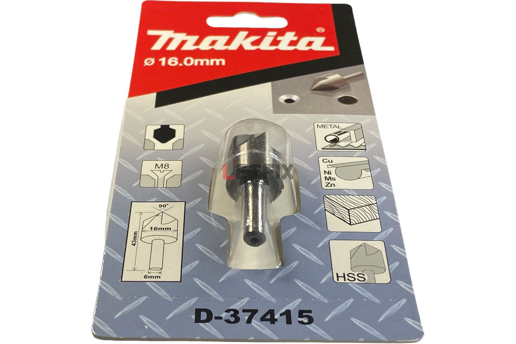 Зенковка 16 мм Makita D-37415 из быстрорежущей стали (HSS)