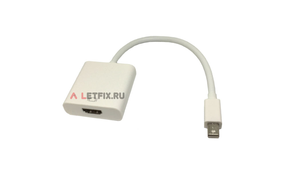 Переходник mini DisplayPort-HDMI 1.4, 0,2 метра (20 см), белый