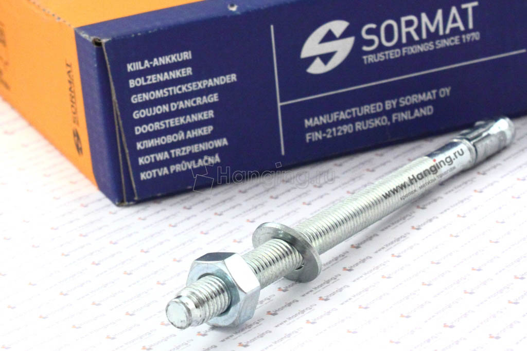 Упаковка клиновых анкеров для кирпича Sormat S KA