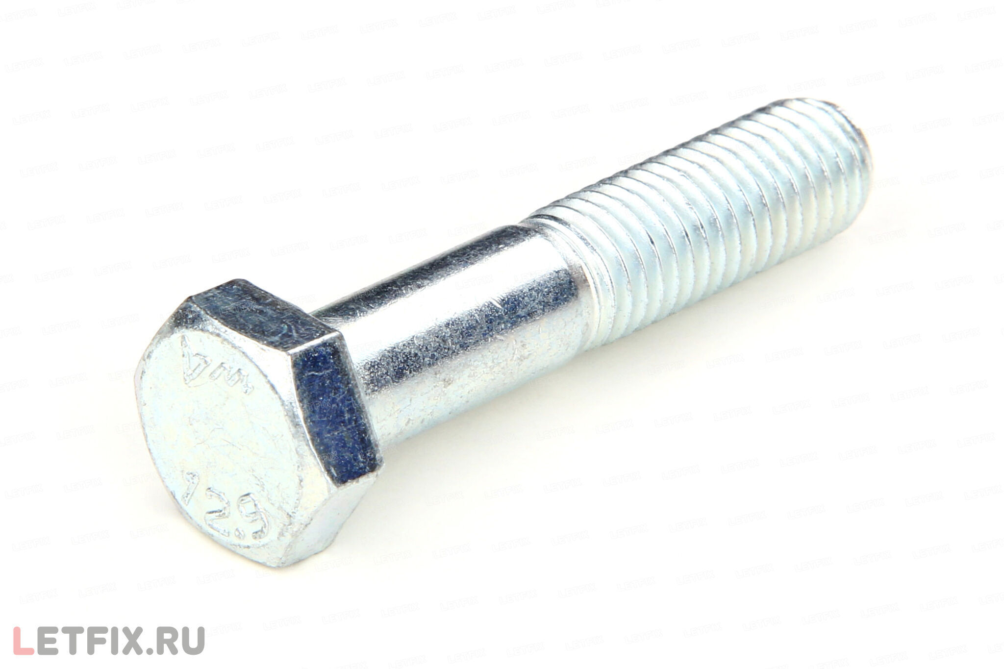 Оцинкованный высокопрочный болт DIN 931 12.9 с неполной резьбой класса прочности 12.9 ГОСТ 7798-70, ГОСТ 7805-70, ISO 4014