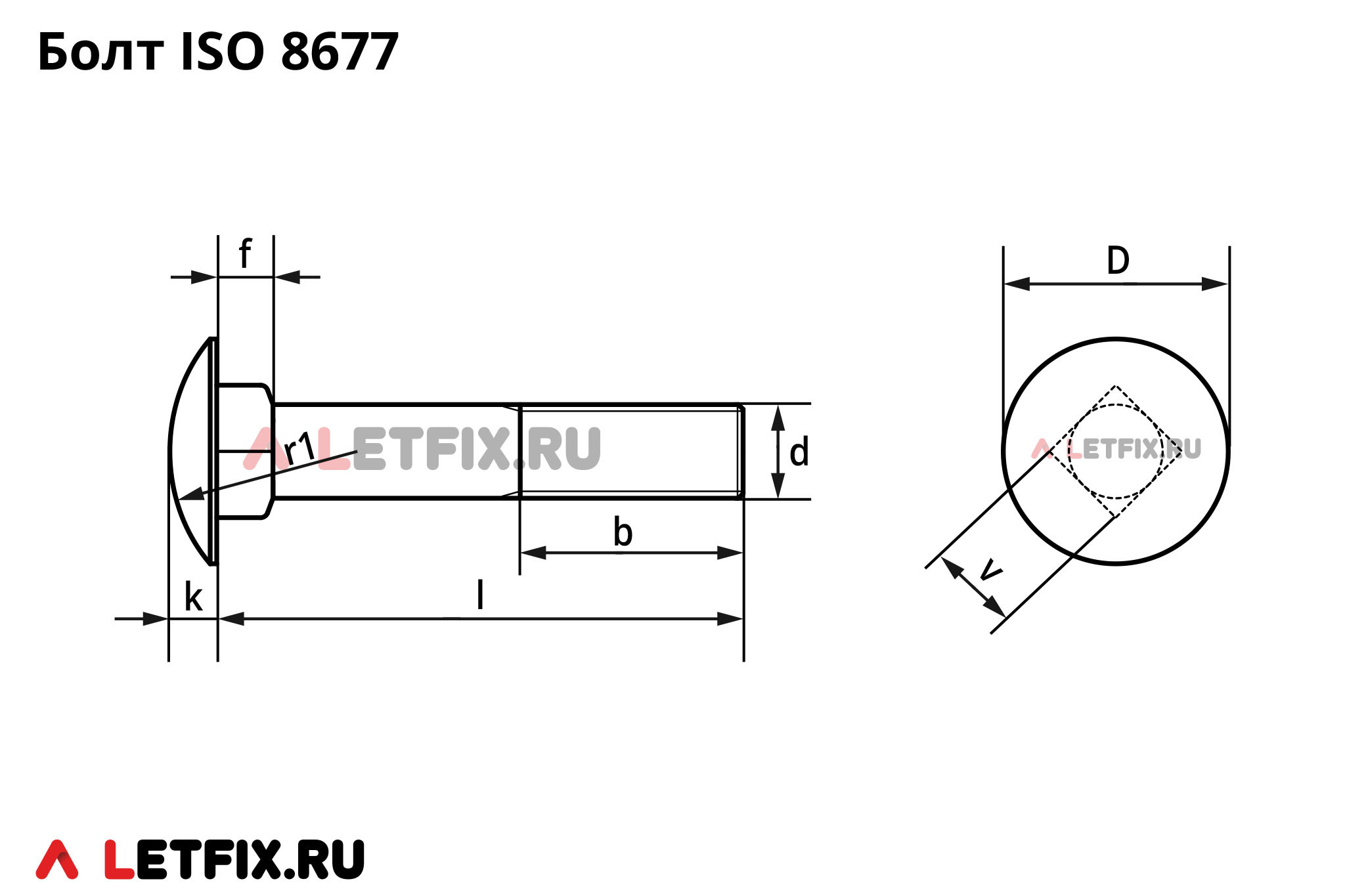ISO 8677 — винт мебельный.