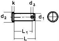 Штифт ISO 2341, размеры и характеристики.