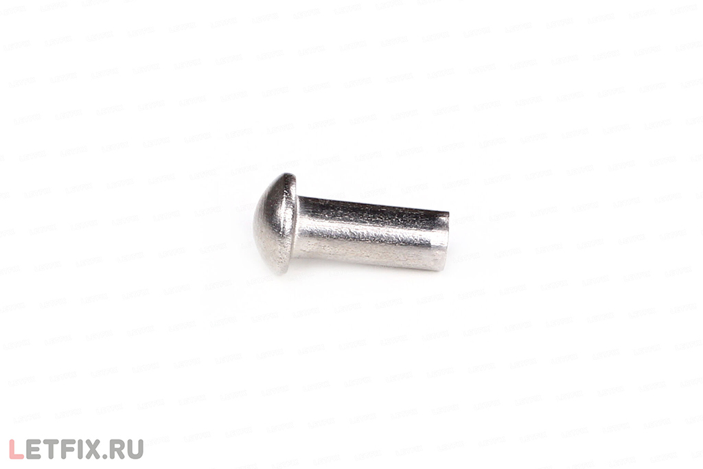  Заклепки забивные с полукруглой головкой ГОСТ 10299-80 и DIN 660 из нержавеющей стали А2 (08Х18Н10Т)